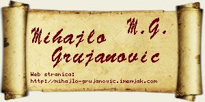 Mihajlo Grujanović vizit kartica